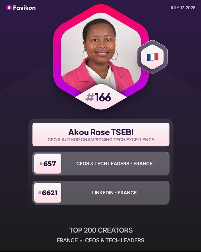 akou_rose's tweet photo. Another level... Let’s just move forward ! 

#AkouRoseTsebi #Top200Creators #CEOS #TechLeaders #France #Favikon https://t.co/3LvSyqf34V