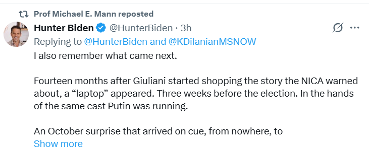 outwestwoods's tweet photo. why is one of "us climate scientists"(still wondering who these others are?)
Posting about Hunter Biden?
Is this a possible love story?
Who was this young lady?
Climate commies even care?
I am sure she is just victim of climate change.
#scienceundersiege #ClimateEmergency https://t.co/eBI0so6xyj