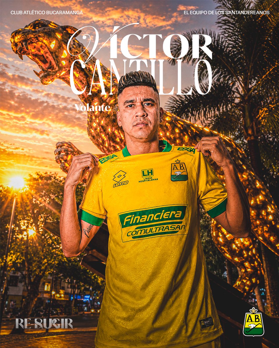 ABucaramanga's tweet photo. ¡𝐋𝐞 𝐝𝐚𝐦𝐨𝐬 𝐥𝐚 𝐛𝐢𝐞𝐧𝐯𝐞𝐧𝐢𝐝𝐚 𝐚𝐥 𝐞𝐪𝐮𝐢𝐩𝐨 𝐥𝐞𝐨𝐩𝐚𝐫𝐝𝐨 𝐚 𝐕𝐢́𝐜𝐭𝐨𝐫 𝐂𝐚𝐧𝐭𝐢𝐥𝐥𝐨! Llega para aportar técnica, clase y calidad al mediocampo, y desde hoy defenderá con orgullo la camiseta Leoparda.🔰🐆

#VolvamosA𝐑𝐔𝐆𝐈𝐑 #MiHerenciaMiPasión🫀 https://t.co/QAX9Kmzlky