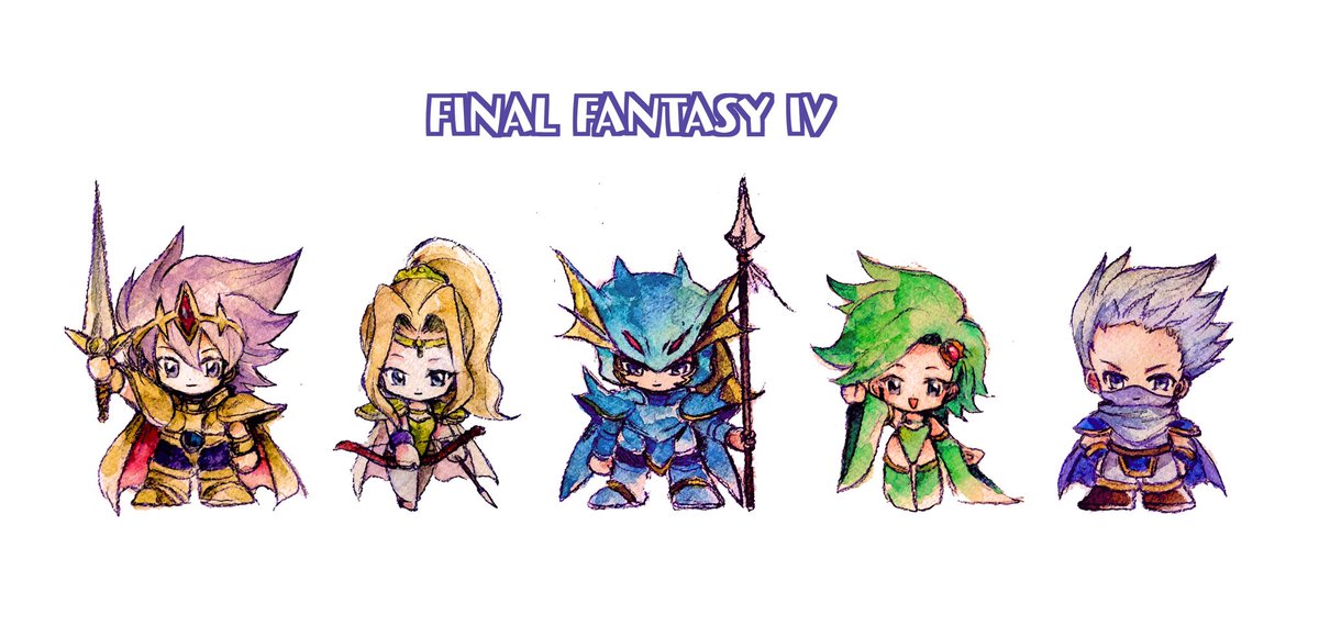 meiple_Orange's tweet photo. FF4の絵の再掲です https://t.co/K5grBMbflm