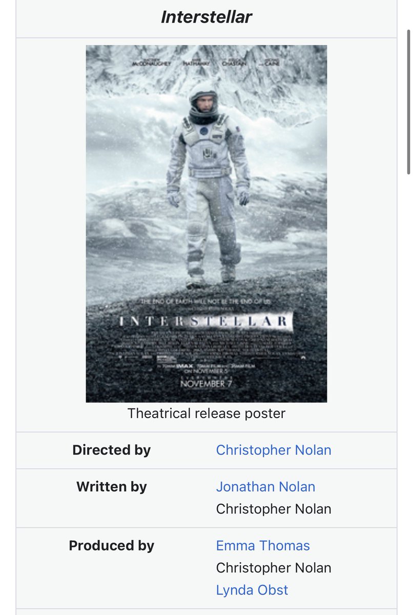 majamediaco's tweet photo. i love that one of the great auteurs of our time co-produces all of his films with his wife. christopher nolan met emma thomas on the first day of university, they ran the film society together, and she has co-produced every single one of his films. he also frequently writes with his brother, jonathan nolan. far from the product of solitary genius, so much great art is the product of decades-long creative partnerships

what a wildly generative group of people to have found each other. the family dinner conversations must be incredible