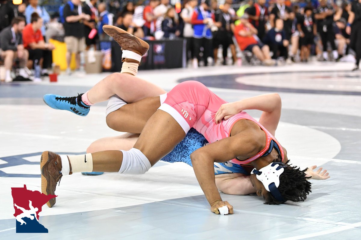 MNUSAW's tweet photo. Nora is back in the Fargo finals after a big big big 7-4 win in the semifinals. She defeated V. Lasure from PA, a 2025 U17 world team member & returning Fargo champ. For anyone who knows Nora, there is still work to do. Go get your π Nora! #mnusawrestling #MNstorm https://t.co/7RnGN2Fg2L