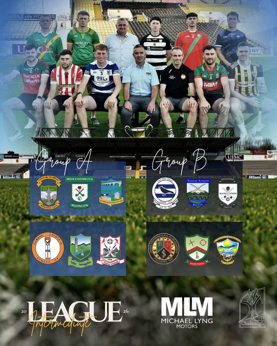 KilkennyCLG's tweet photo. 𝙈𝙞𝙘𝙝𝙖𝙚𝙡 𝙇𝙮𝙣𝙜 𝙈𝙤𝙩𝙤𝙧𝙨 𝙃𝙮𝙪𝙣𝙙𝙖𝙞 𝙄𝙣𝙩𝙚𝙧𝙢𝙚𝙙𝙞𝙖𝙩𝙚 𝙃𝙪𝙧𝙡𝙞𝙣𝙜 𝙇𝙚𝙖𝙜𝙪𝙚 & 𝘾𝙝𝙖𝙢𝙥𝙞𝙤𝙣𝙨𝙝𝙞𝙥
 
The countdown is on! 
 
The launch of the @michaellyngmtrs Hyundai Intermediate Hurling League & Championship has everyone looking ahead to what promises to be another fiercely competitive campaign.
 
We'll be sharing photos and reels from the launch throughout the week before the first round gets underway next weekend. Keep an eye on our channels, and don't miss the player and sponsor interviews across our local newspapers, radio stations and social media.
 
Every score, every tackle, every game counts from here!
 
Who will be crowned Michael Lyng Motors Hyundai Intermediate Champions by the end of October? 🏆
 
#KilkennyGAA #ClubHurling #IntermediateChampionship2026 #ChampionshipSeason