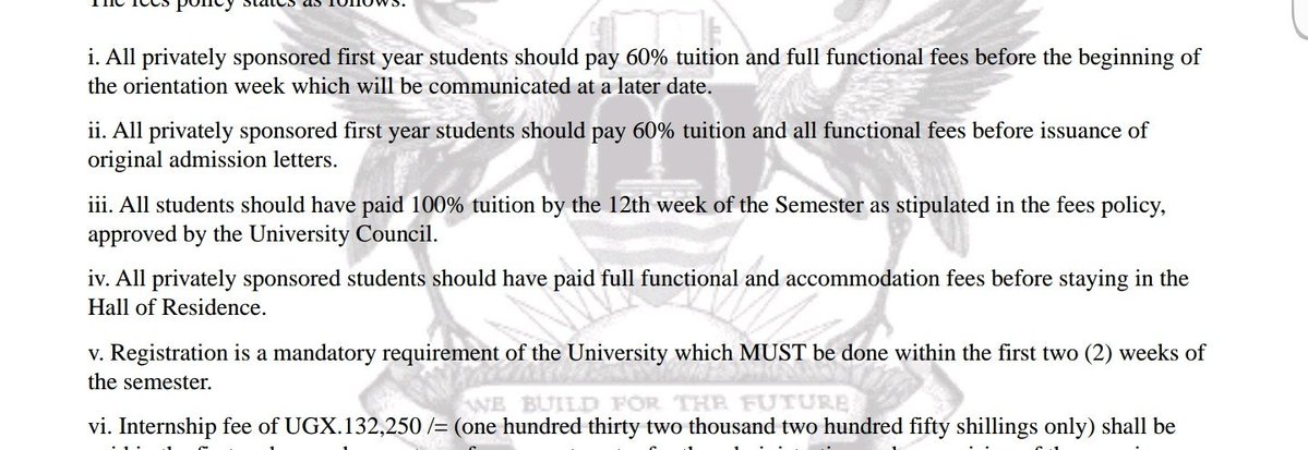 MericanWiz74884's tweet photo. @DICTSMakerere @DICTSMakerere Irequest for your guidance on this👇
With reference to part (i) of my provisional admission letter,it requires 60% payment but this can't be done without the portal being activated.within the portal, I'm unable to generate a PRN for payments to be done..help please https://t.co/l7N1qYGrok