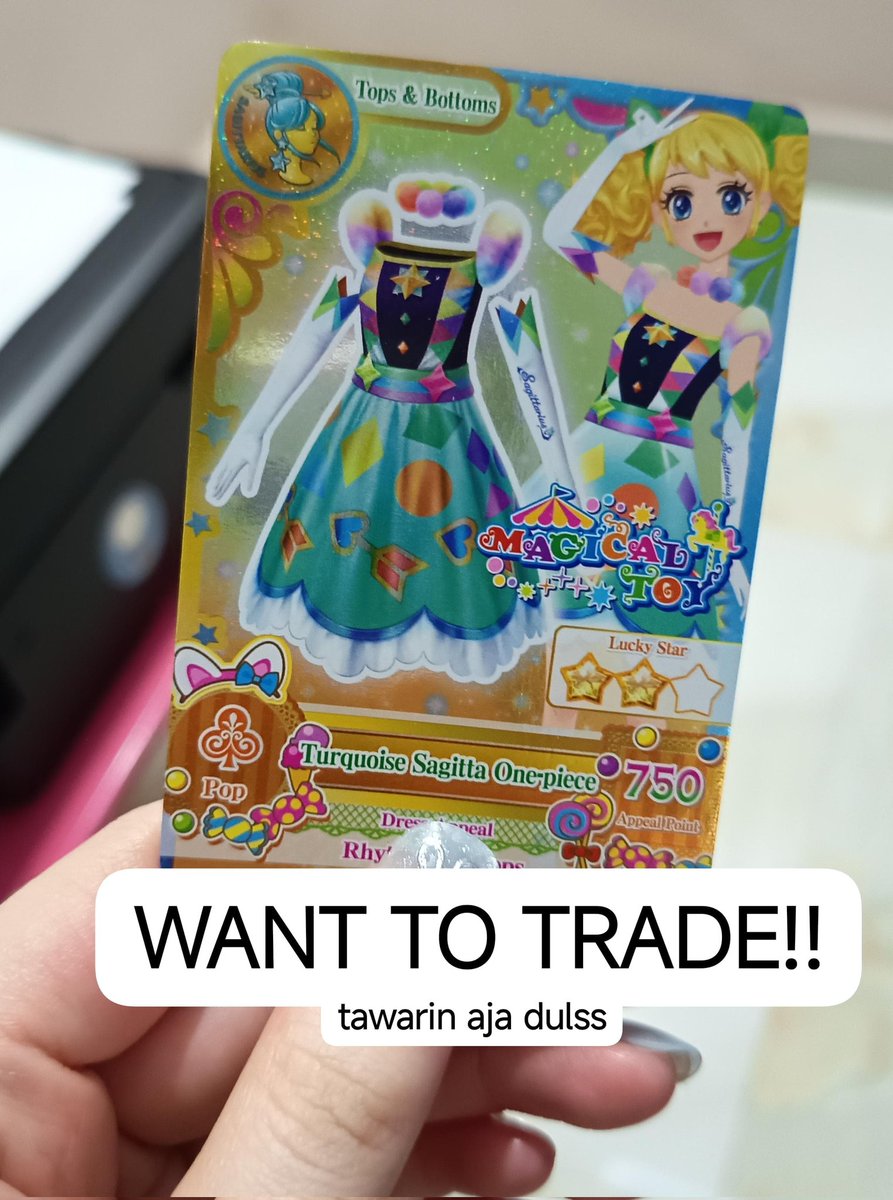 sammeymoy's tweet photo. Want to Trade Aikatsu CP Sagitta dress Kii yaa gesss. kalau ada yang minat tawarin ajaa dulsss 🤑🤑

#aikatsu #warungaikatsu #trade #wttaikatsu #jajanaikatsu https://t.co/gR6NopPETJ