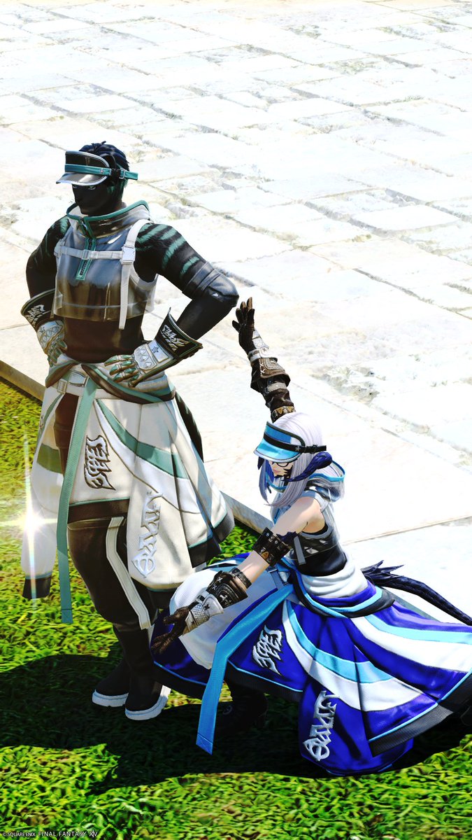 Viola_ff14's tweet photo. きみさんもPvP装備ゲットしてたので記念撮影📸
似合ってる！！ https://t.co/0RmqXUFSOV