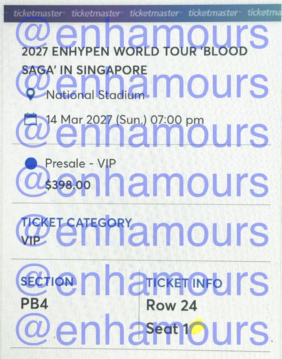 enhamours's tweet photo. wts enhypen blood saga singapore

⭐️ VIP PB4 row 24
⭐️ face value $398 sgd 
⭐️ ticket transfer
⭐️ paypal / wise

please DM~ i have 1000+ sale proofs on instagram ☺️

엔하이픈 티켓양도 want to sell ticket lfb selling concert

#BLOODSAGA_IN_SINGAPORE
#EN_WORLDTOUR_BLOODSAGA https://t.co/1mvI1S79g7