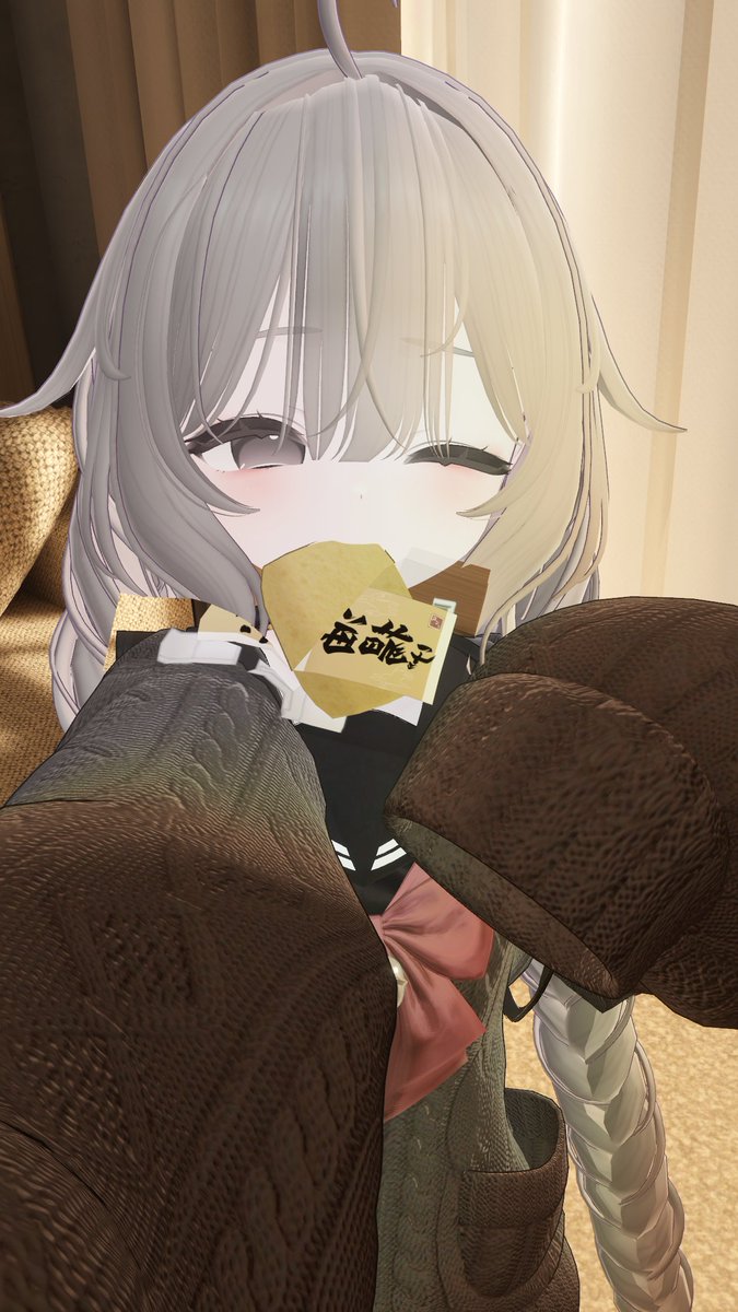 umeko_vrc's tweet photo. おはよ～　昨日はフランスパンと戦ってたら疲れてそのまま寝てしまってみるふぃーちゃんの改変できなかった…
#kaguya3D https://t.co/hzSOGk8M7n
