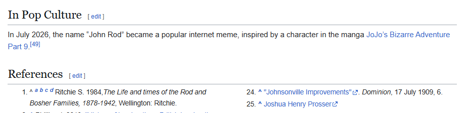 Why Is The John Rod Meme Mentioned On The Wikipedia Page Dedicated To 