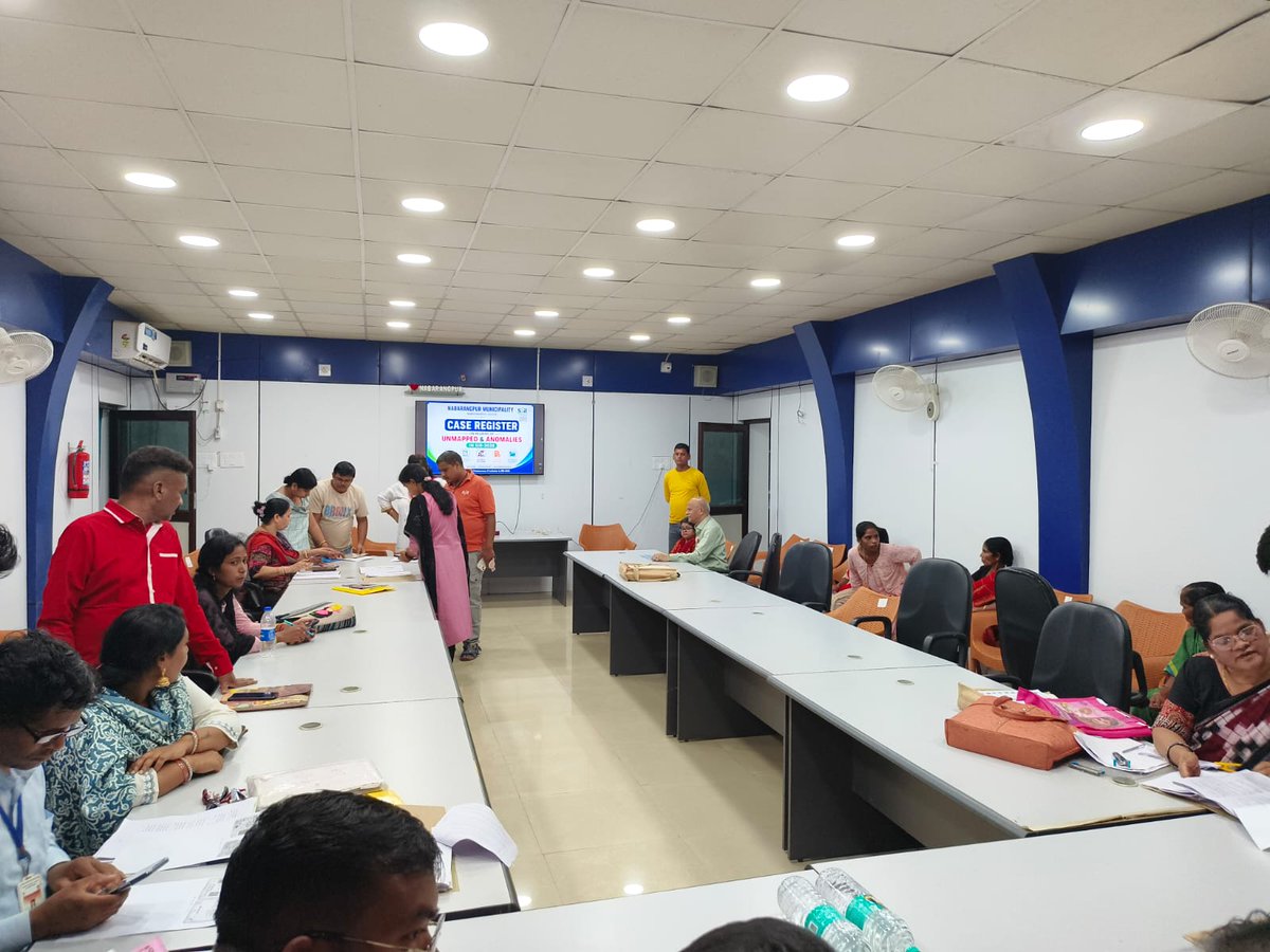 NgprMuncipality's tweet photo. Hearing on Scheduled UNMAPPED Cases, SIR-2026, in respect of different Parts of Nabarangpur Municipality.During the said Hearing respected ERO-cum-Sub-Collector Sir, 75 AC, Nabarangpur, BDO Nabarangpur, Tahasildar, &amp; AER-cum-EO, Nabarangpur Municipality, BLO Supervisors.... https://t.co/u4gbMBW294