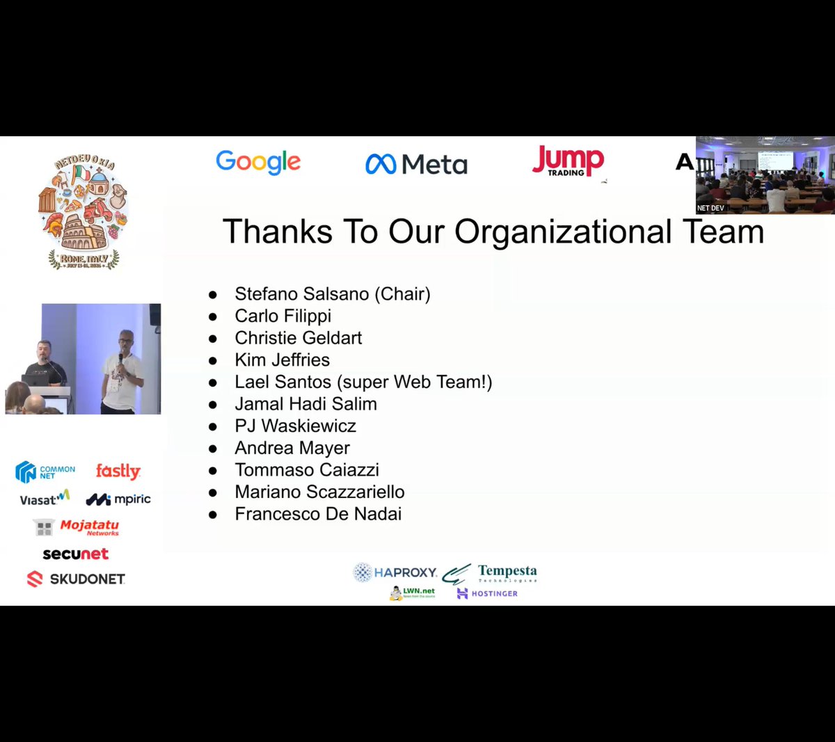 netdev01's tweet photo. Thanks to everyone who helped make this conference happen!! https://t.co/WnZu15yyeY @netdev01 #netdevconf https://t.co/vo8ng93sTT