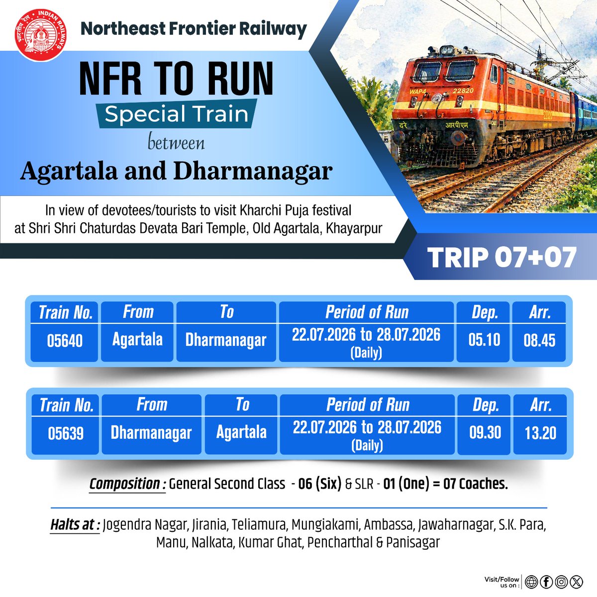 Northeast Frontier Railway tweet media