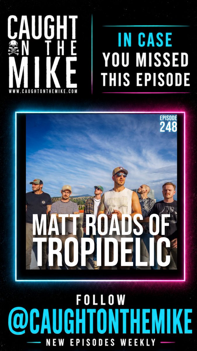 Caughtonthemike's tweet photo. Matthew Roads (@Tropidelic) joins #CaughtOnTheMike to talk about the making of First Light, the band's evolution, life on the road, and building one of the most loyal fan communities in music.

https://t.co/RQrxoLPEAW

#Tropidelic #FirstLight #MusicPodcast #ReggaeRock #NewMusic https://t.co/8L2Y8hkh0E