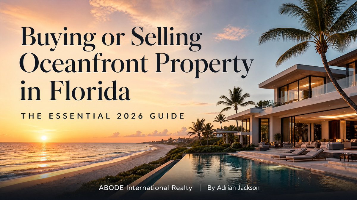 _AdrianJackson's tweet photo. ABODE International Realty | Adrian Jackson

Check out the latest article from the CEO of ABODE @ABODEIntlRealty: Buying or Selling Oceanfront Property in Florida: The Essential 2026 Guide https://t.co/UgoWH3zpjx #luxuryrealestate #florida #floridarealestate https://t.co/xpuQ688g2K