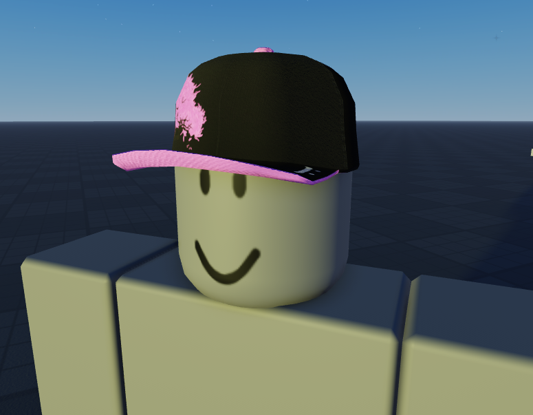 Copieburger's tweet photo. Making retextures of Roblox items everyday until Roblox lets me make them for the sales. 

(My bad for missing the last two days was making a game and doing a comm, will have day 4 up later tonight lol)

Day 2 - Midnight Blue Void Star
Day 3 - ): Sakura 670

Both use PBR, emissive for the glow effect on the void star, and i completely recreated the skater texture so it looks matte.
#Roblox #RobloxUGC #Limiteds