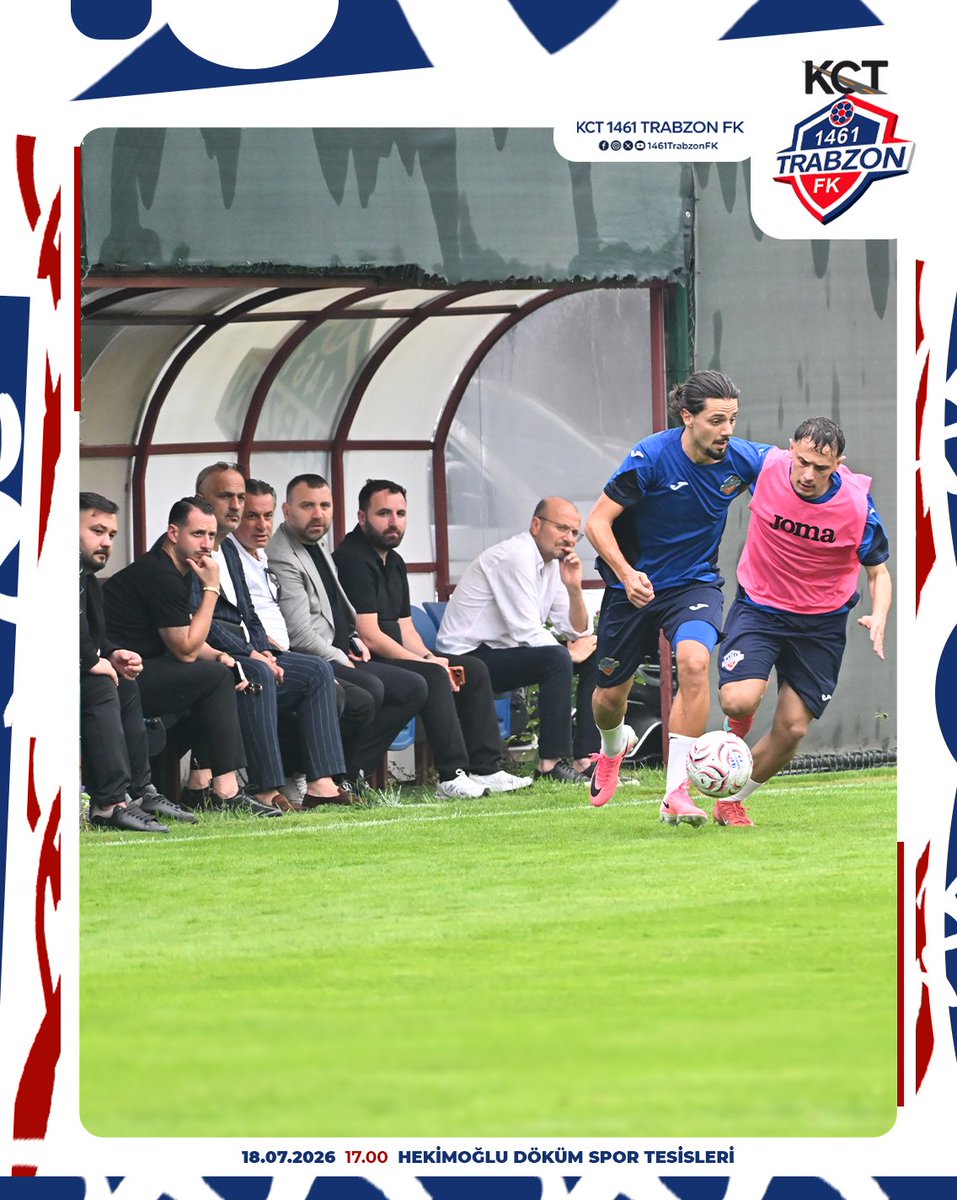 1461trabzonfk's tweet photo. Yeni sezon hazırlıklarımız başladı

KCT 1461 Trabzon FK’mız, 2026-2027 sezonu hazırlıklarına bugün akşam saatlerinde gerçekleştirdiği antrenmanla start verdi. Hekimoğlu Döküm Spor Tesisleri'nde, yeni sezonun sakatlıksız ve başarılı geçmesi dileğiyle kesilen kurbanın ardından ilk antrenman yapıldı. Teknik Direktörümüz Olcay Şahan yönetiminde gerçekleştirilen ilk idmanda futbolcular; koşu, pas ve top çalışması yaptı. Hazırlıklarımız 19 Temmuz Pazar günü (yarın) yapılacak olan iki antrenmanla devam edecek.