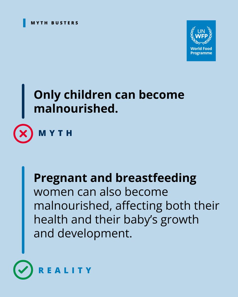 WFPSomalia's tweet photo. #NutritionMatters

Accurate information plays an important role in preventing and addressing malnutrition.

Learn more about common myths and the facts. ⬇️ https://t.co/TplME7lxtL