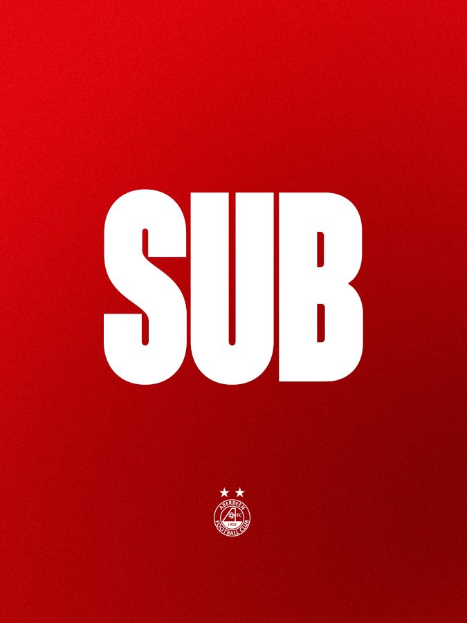 AberdeenFC's tweet photo. 81' Double swap:

ON: Mouloua &amp; Bilalovic.
OFF: Ronan &amp; Yogane.

🔴 2-1 ⚪ https://t.co/LtVpBgeK8g
