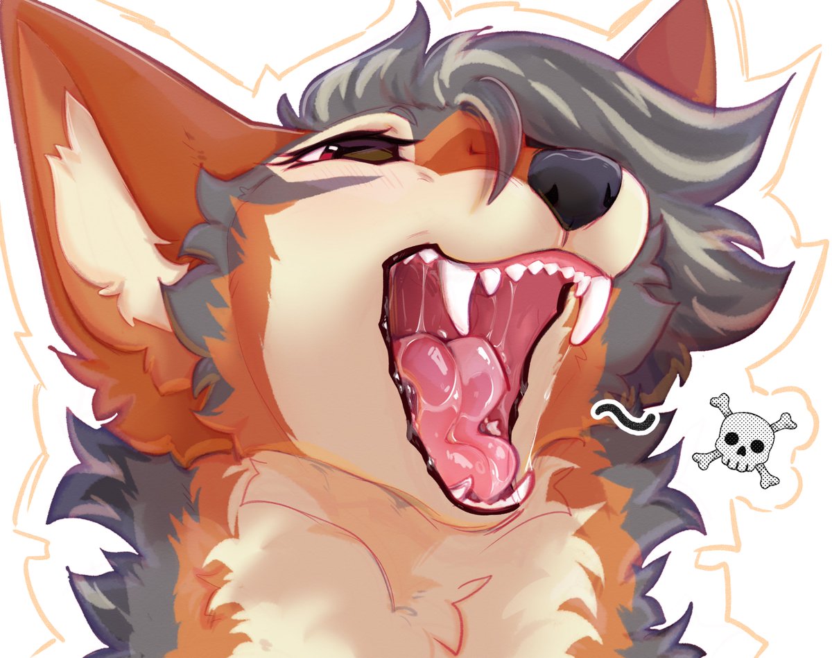 fhyrajackal's tweet photo. Just like that. Gone. The faint, sour, meaty, lingering scent and taste of your rotting, half-digested corpse in my morning breath and saliva the only hints left to show that you ever existed. ☠️ 

urp.  

🎨: gift by precious @codaprelares 🧡