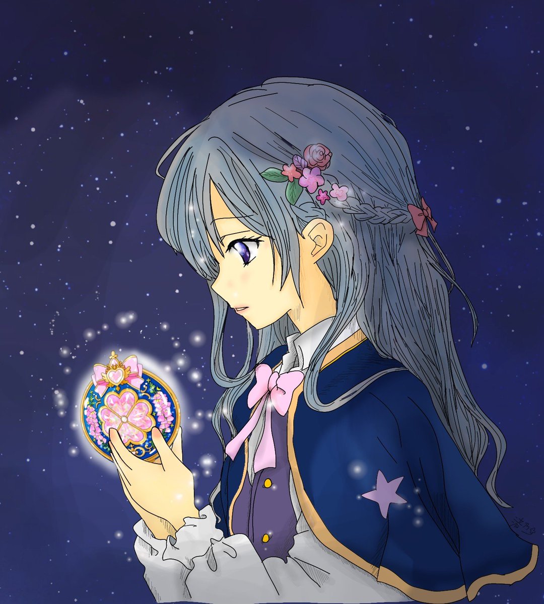 Shizuku06's tweet photo. 🪄︎︎ 366日の誕生花モチーフの
　  魔法の変身コンパクト
🪄︎︎｡˚‧⁺ ⊹˚.⋆˖ ࣪⊹✨

星降りの夜
満開の星の花畑で

君はどの花の魔法と
約束を交わすの？

#366日魔法のコンパクト
#誕生花
#魔法道具
#magicalitems
Birthflower compact🌸
#イラスト https://t.co/GsXbm9Vl61