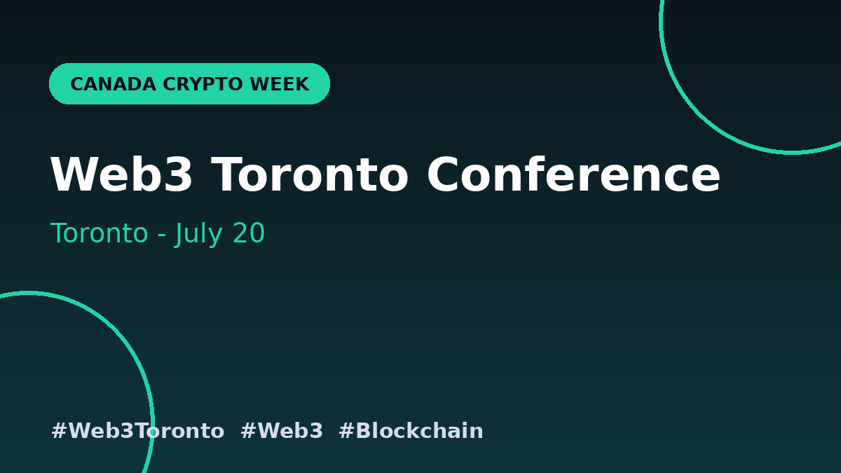 cryptowithgopal's tweet photo. Web3 Toronto Conference kicks off Canada Crypto Week on July 20 - a full day of Web3 programming and networking downtown. #Web3Toronto #Web3 #Blockchain #Crypto https://t.co/SC8IVlKIij