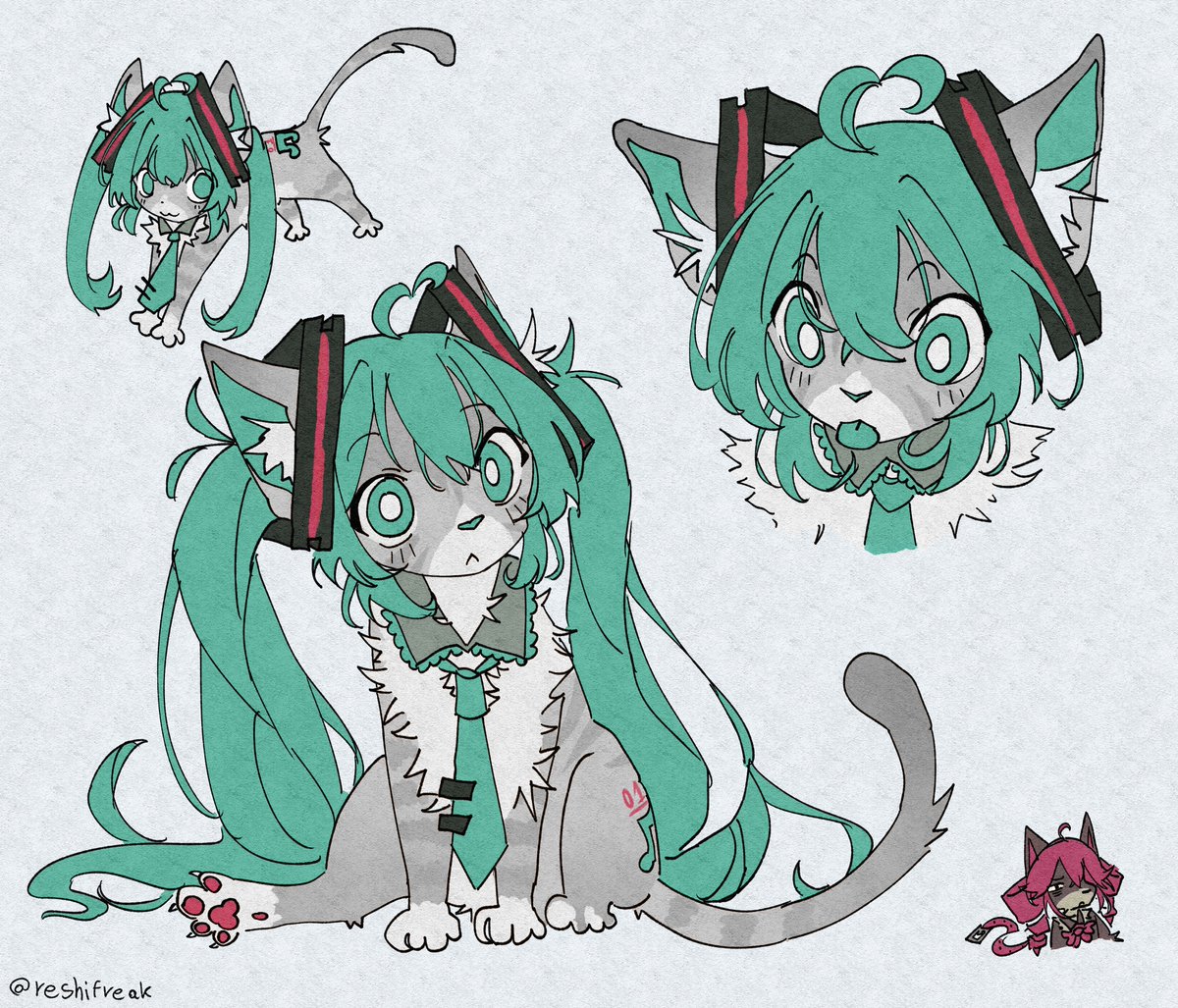 reshifreak's tweet photo. cat miku https://t.co/6CFdHSJmHe