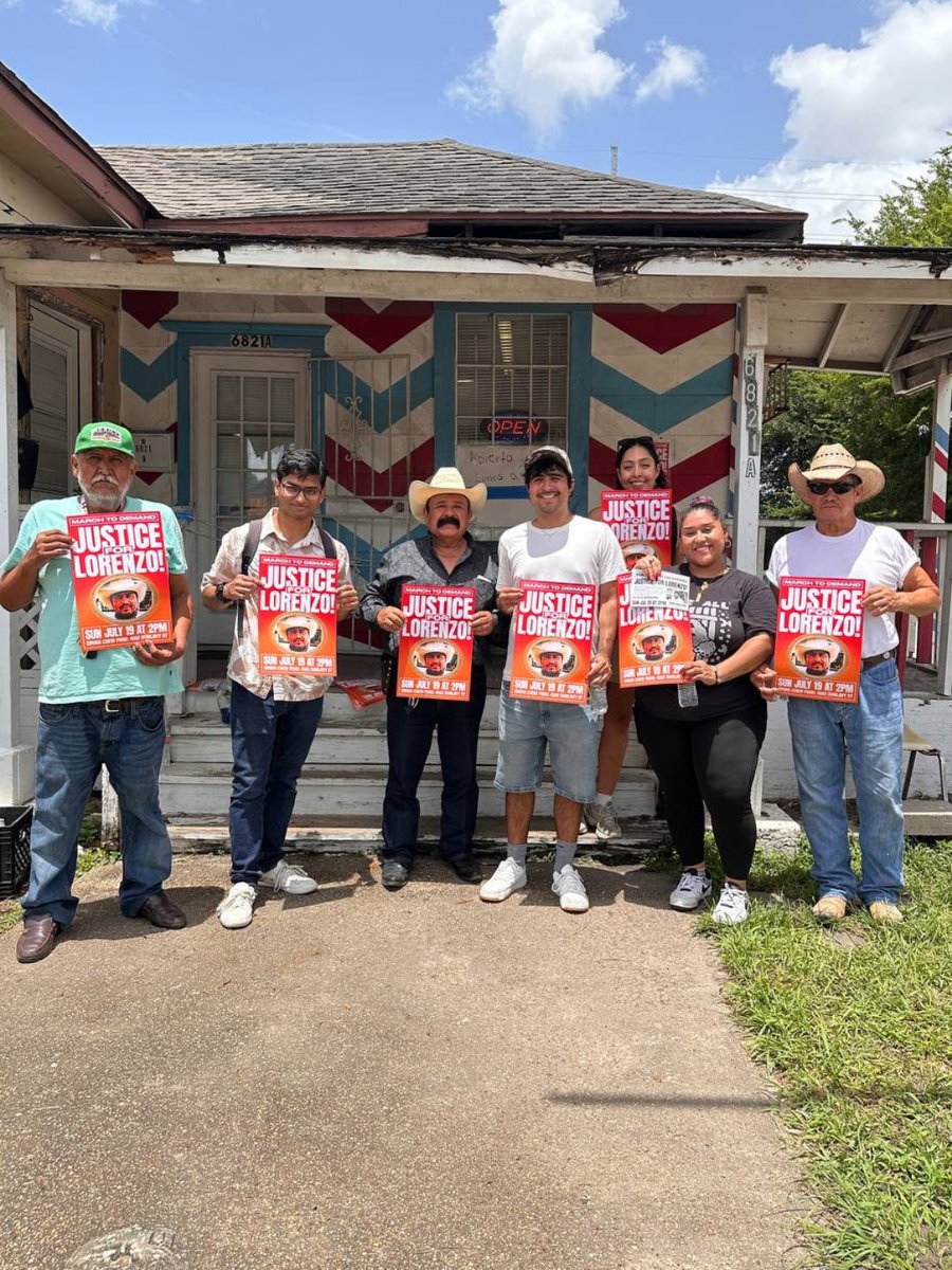 pslnational's tweet photo. The Houston community is united in the demand for justice for Lorenzo Salgado Araujo! Release the names of the killer ICE agents! ICE out of Houston!

Join the mass protest this Sunday, July 19 at 2PM at Ervan Chew Park to show the entire country that Houston’s got something to say — ABOLISH ICE!!