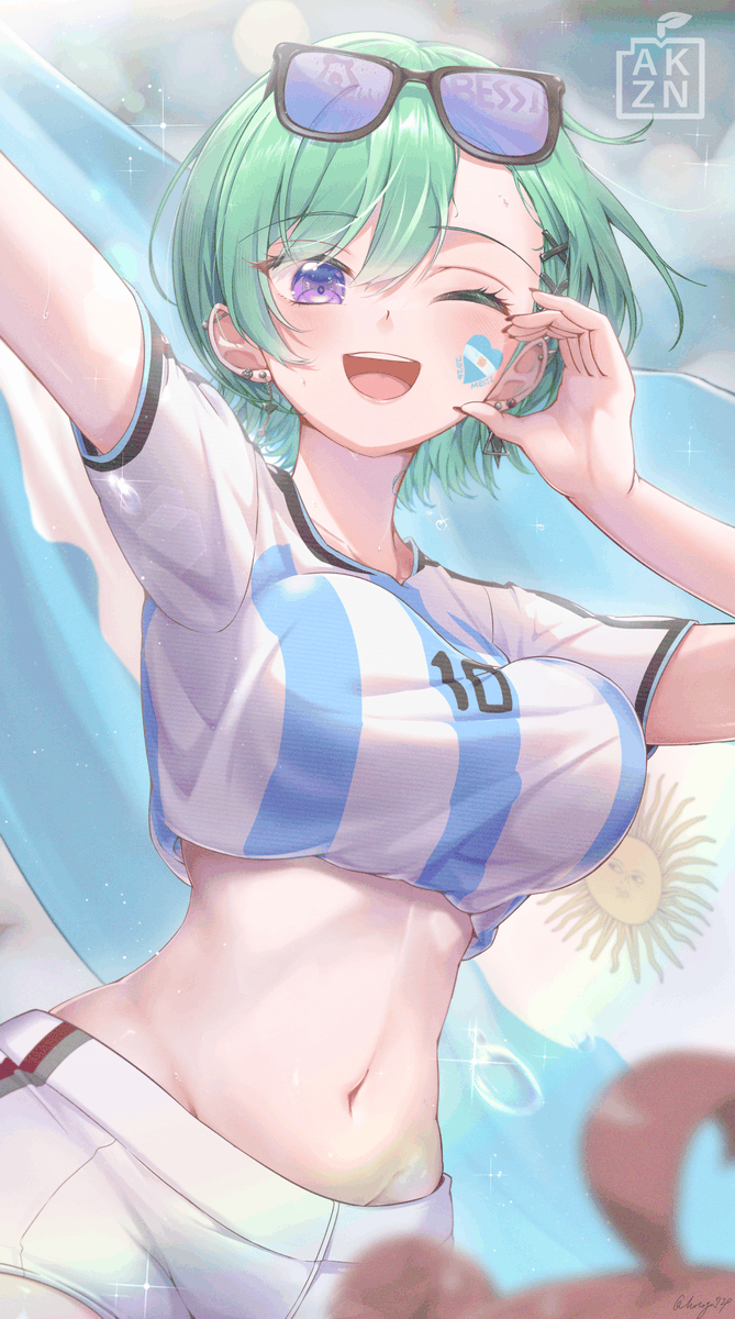 motoja_72P's tweet photo. #べにっき
カメラに抜かれる某美人アルゼンチンサポVtuber🇦🇷⚽️ https://t.co/EuJvvTNRz2