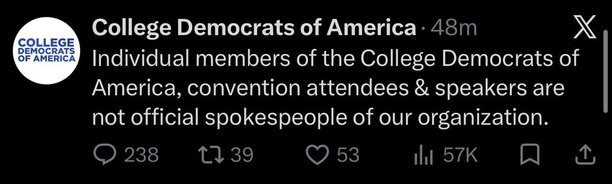 Awk20000's tweet photo. The College Democrats of America make a statement regarding convention members, attendees, and speakers https://t.co/jbzU6olyfW