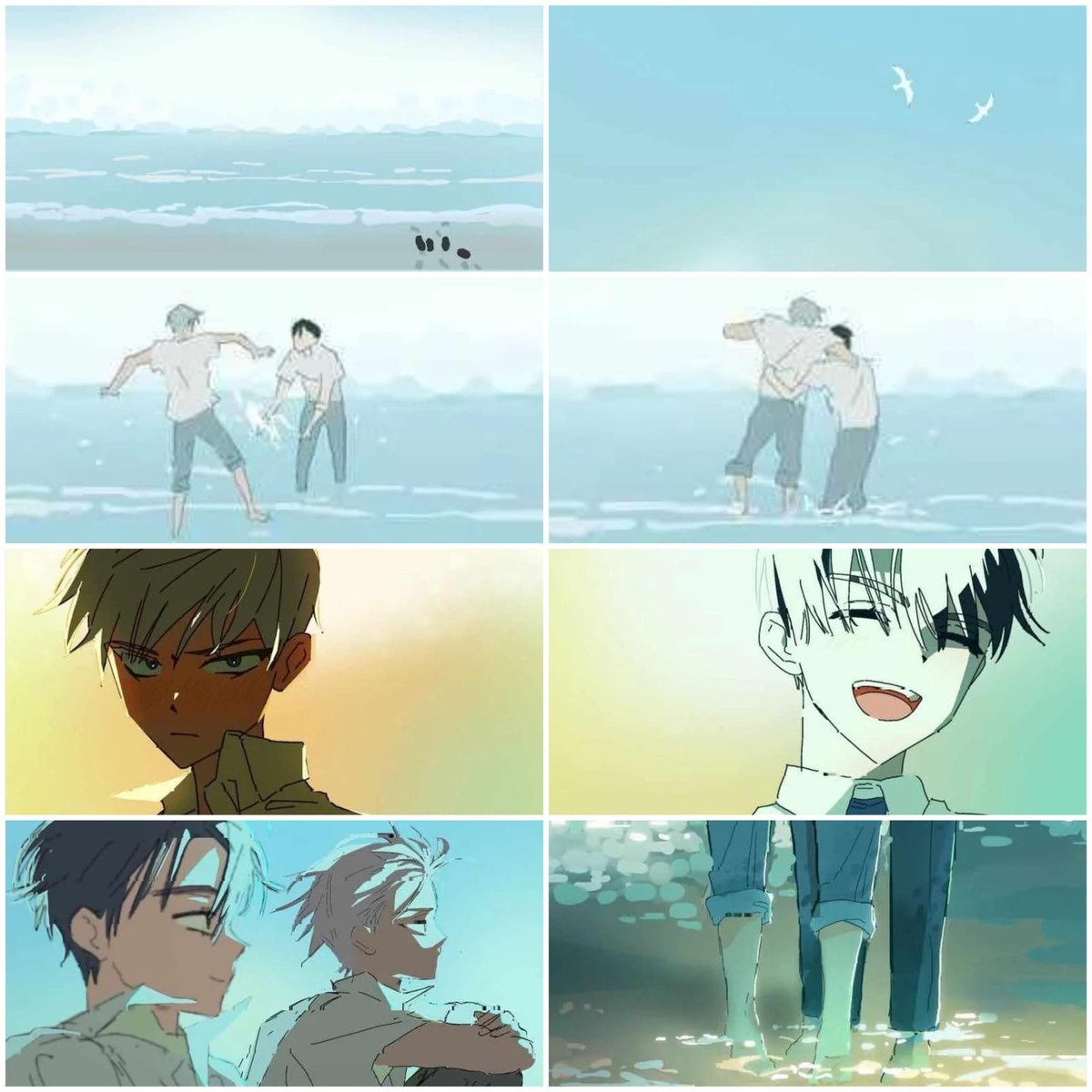 sorrowful_cure's tweet photo. Ivantill will go from playfully playing in the sea together to Till getting a bit annoyed and somehow ending up kissing Ivan impulsely in R2. I am calling it, Beach Scene will be real 🙏 https://t.co/yJkn0gRPNG