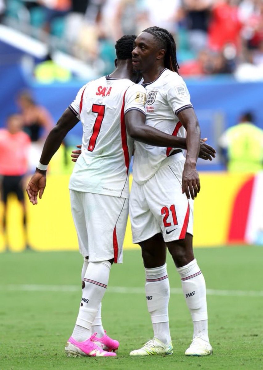 StatmanDave's tweet photo. England’s last two hat-tricks:

Bukayo Saka vs. 🇲🇰 
Bukayo Saka vs. 🇫🇷 

Three of the best. ⭐️ https://t.co/aji5ltCymT
