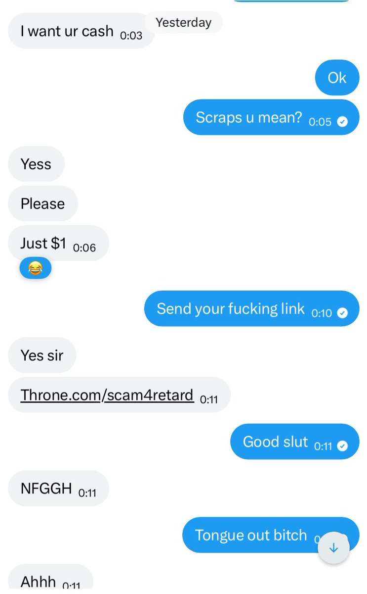 SendGodisBack's tweet photo. All that fake dom energy and yet here you are leaking, humiliated, and competing with each other just to get a tiny $20 from me while I laugh 😂

You’re not dominants. You’re just switchy paypigs in denial 🖕🏼 https://t.co/mTMuBFiSro