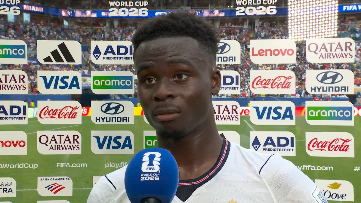 GoalsXtra's tweet photo. 🗣️ Bukayo Saka: "We finished strongly today; that was all we could do. Of course, we wanted this trophy, but it wasn’t to be. I promise England we’ll do better next time." https://t.co/jrAZOjPyFB