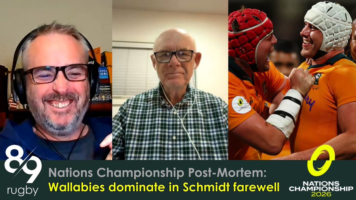 89_Rugby's tweet photo. New 8/9 Post-Mortem! #AUSvITA

@hulabulajim joined @bmcsport after the #Wallabies completely dominant 57-10 win over Italy in Perth, a great finish to the July leg of the #NationsChampionship.

8/9 Rugby YouTube, pods + have your say on Substack!

https://t.co/ueEIWhqXvt https://t.co/MZXaiXiBby