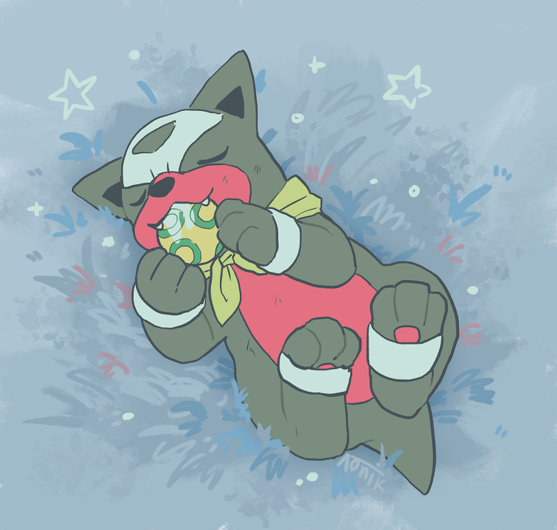 ribbon_tail's tweet photo. Eepy munching https://t.co/33a1RqYGoC