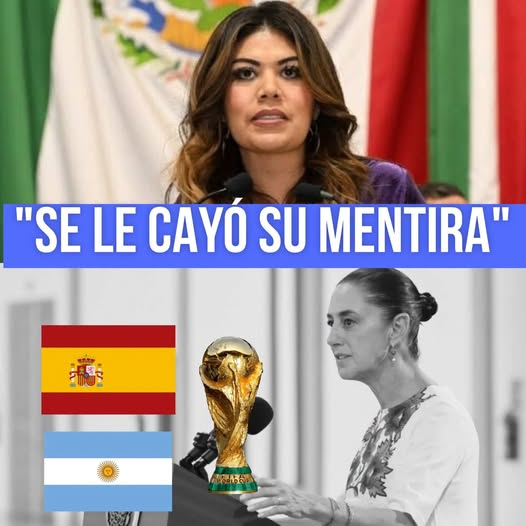 lunadeandromeda's tweet photo. Después de que la presidenta Claudia confirmara que va a ir a la final del Mundial  la diputada América Rangel se le fue con todo a la presidenta diciendo:
"Se les cayó otra mentira.
Sheinbaum decía que no iba al Mundial porque era un evento “elitista”.
¿Entonces por qué ahora sí decidió ir a la final en Nueva York?
Porque nunca fue por eso.
Fue porque sabe que su aprobación se desploma y que en el Estadio Azteca la iban a recibir con una sonora rechifla."