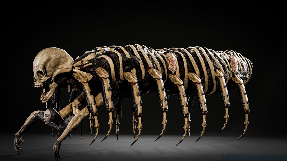 SadraShariaty's tweet photo. "Bone Pilgrim"
A monster I made for the game "Realm of Curses" for Roblox.
Hope you like it. 

@kisameRealm @ripDevX 

#3D #zbrush #substancepainter #Blender #marmosettoolbag #marvelousdesigner #robloxart #roblox https://t.co/Jpcai8VbUH