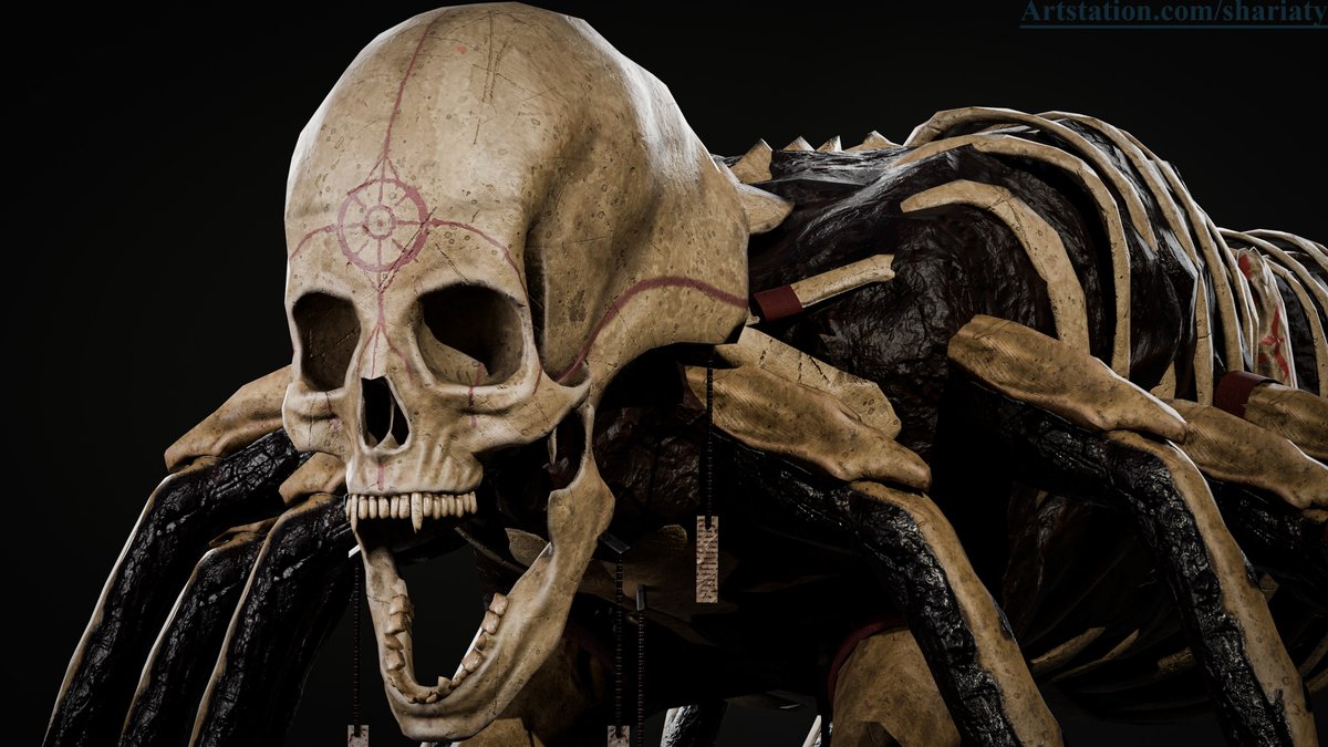 SadraShariaty's tweet photo. "Bone Pilgrim"
A monster I made for the game "Realm of Curses" for Roblox.
Hope you like it. 

@kisameRealm @ripDevX 

#3D #zbrush #substancepainter #Blender #marmosettoolbag #marvelousdesigner #robloxart #roblox https://t.co/Jpcai8VbUH
