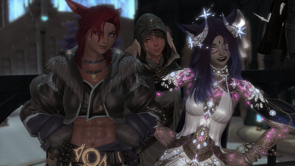 xiuhticat's tweet photo. Spent the whole morning almost walking around with a large collection of my favorite goobers. 💜 #ffxivbighike #weshallwalkxiv https://t.co/Qs9vtljkD8