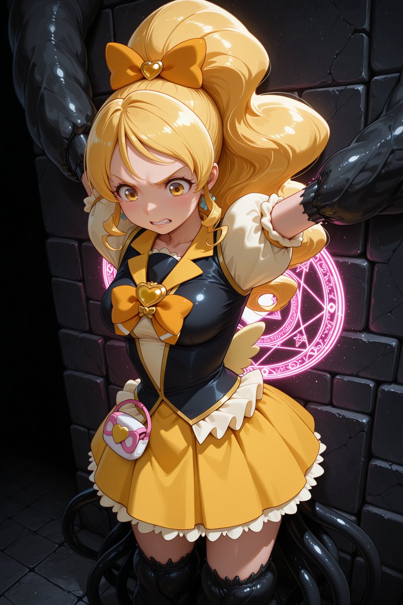 Koimin4's tweet photo. ハピネスチャージ大ピンチ！

古代遺跡で罠に落ちて拘束されたキュアトゥインクル

ハピネスチャージプリキュア!/キュアラブリー
ハピネスチャージプリキュア!/キュアプリンセス
ハピネスチャージプリキュア!/キュアハニー
ハピネスチャージプリキュア!/キュアフォーチュン https://t.co/lB9hFGU9JL