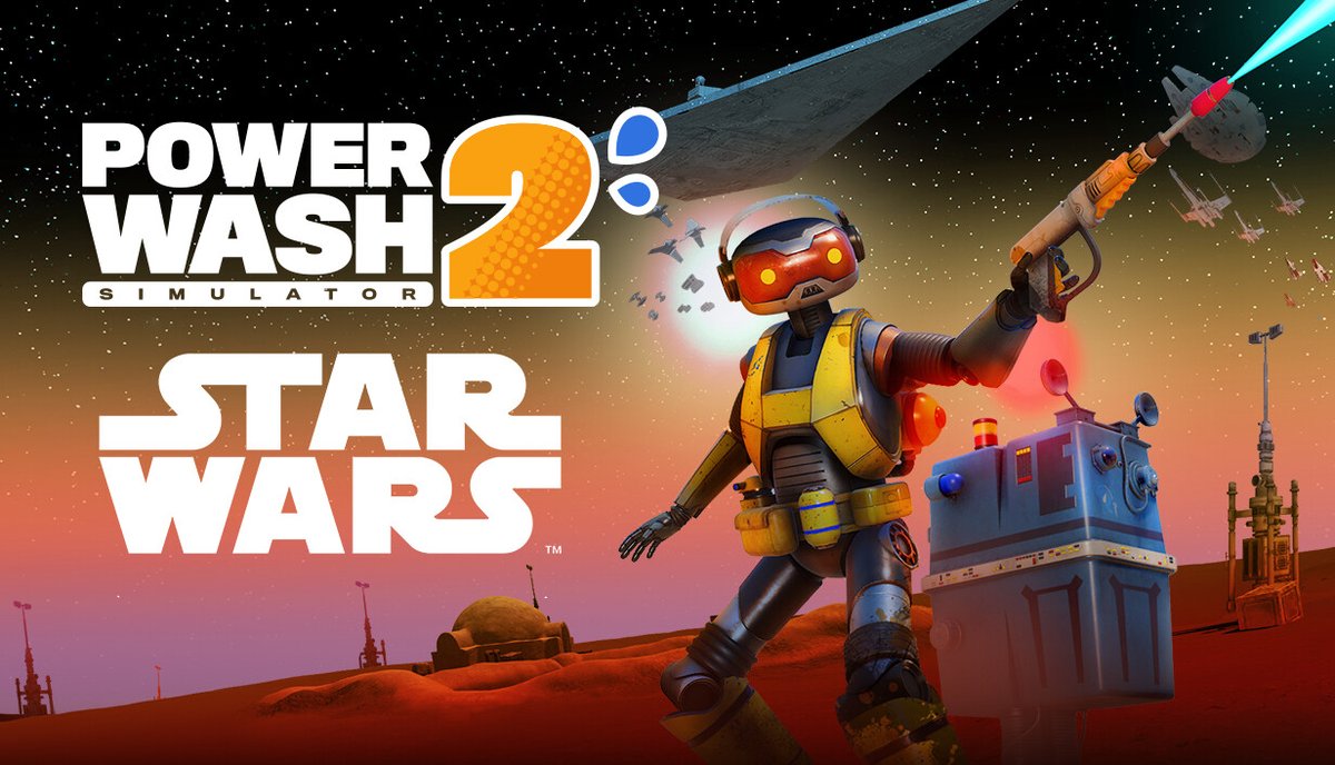 OfficialPhenexa's tweet photo. I'm live 𝒏𝒐𝒘 on Twitch and YouTube with #PowerWashSim 2: #STARWARS Pack ⭐ Time to clean some iconic locations while yapping 🫧 https://t.co/PrKn1TuSnL