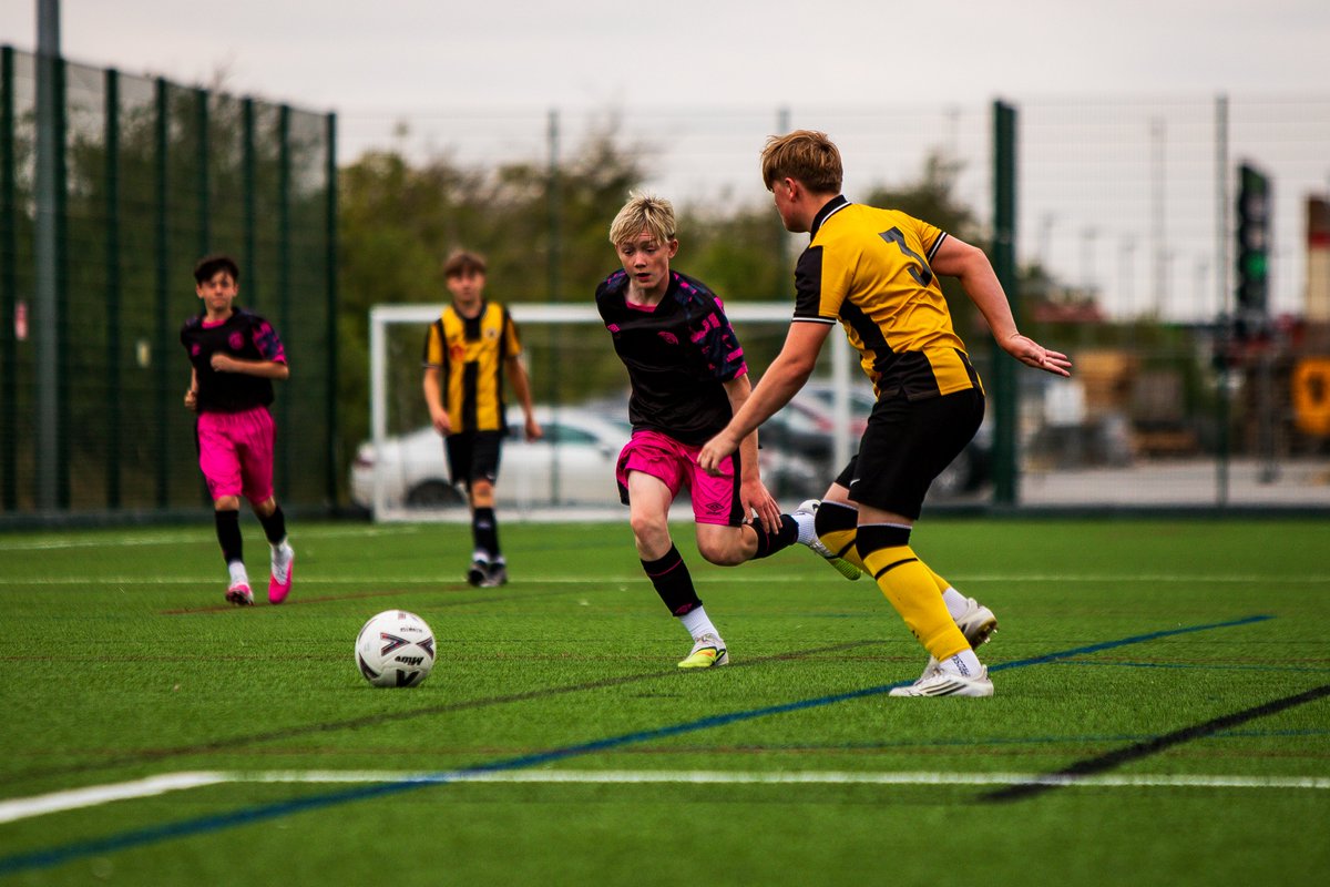 bufcacademy's tweet photo. 📸 MATCH ACTION | The first game snaps of pre-season - as the U14s Academy played host to our @BUCFC U15 Blacks team. 

🤝Academy sponsored by Duckworth Jaecoo

#UTP 🧡🖤 https://t.co/FgKl7ybCAJ