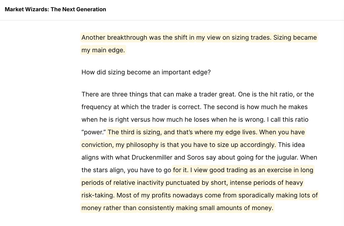 SattvaCrypto's tweet photo. few good quotes from the new market wizards book. mainly stuff on risk management is what stood out to me https://t.co/OyoQbwgHoC