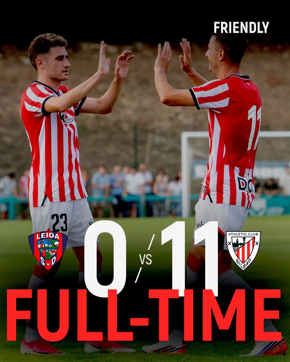 Athletic_en's tweet photo. 🔚 FULL-TIME I The Lions win their second pre-season fixture ✅

#LeioaAthletic #AthleticClub 🦁 https://t.co/mgonBYvpAi