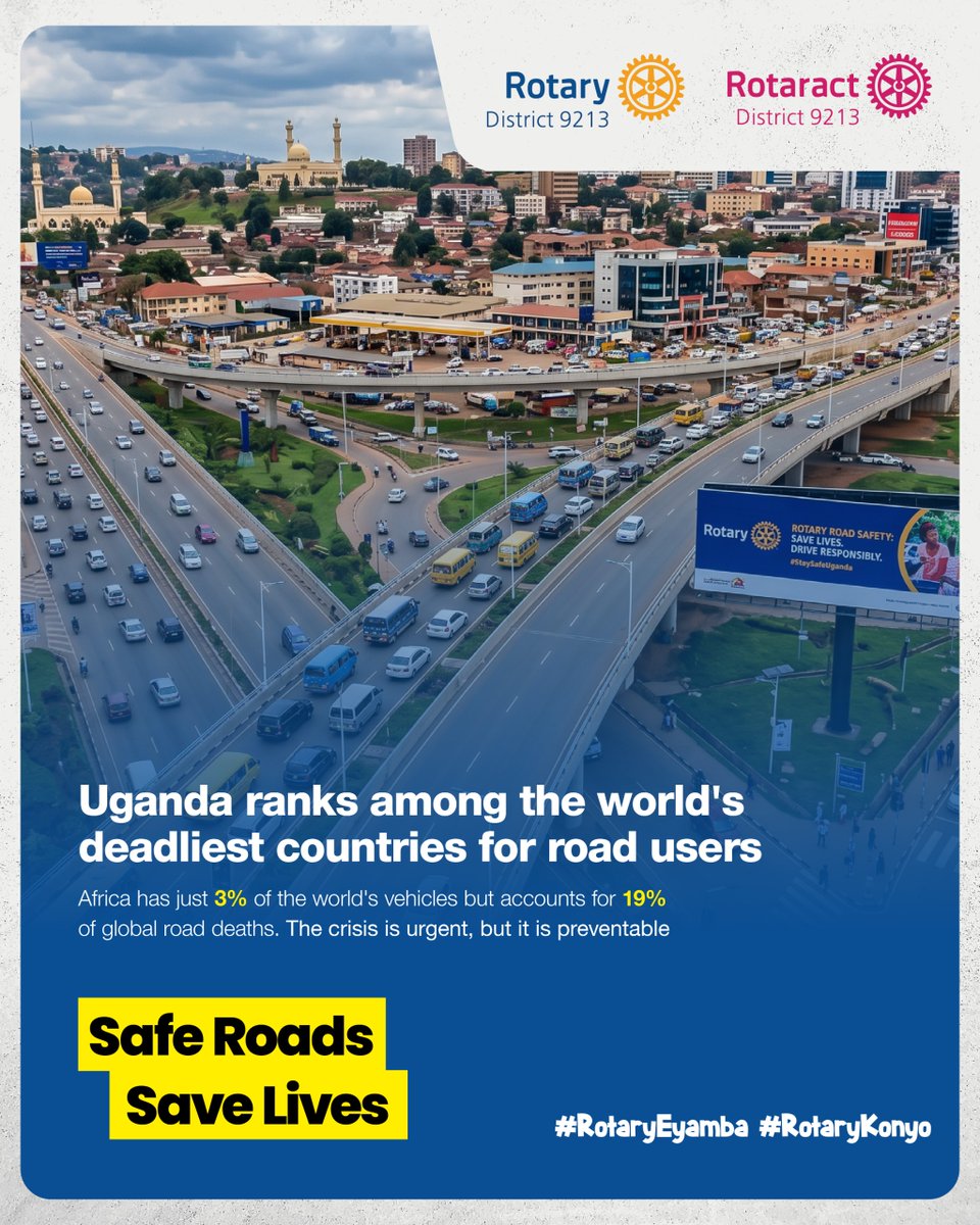 rotaryd9213's tweet photo. Behind every statistic is a family whose life changes forever. 

A child who never returns home from school. 

A parent who goes to fend for the family but never returns home alive. 

A boda boda rider whose split-second decision alters countless lives.

Safe Roads, Save Lives.
#RotaryEyamba
#RotaryKonyo