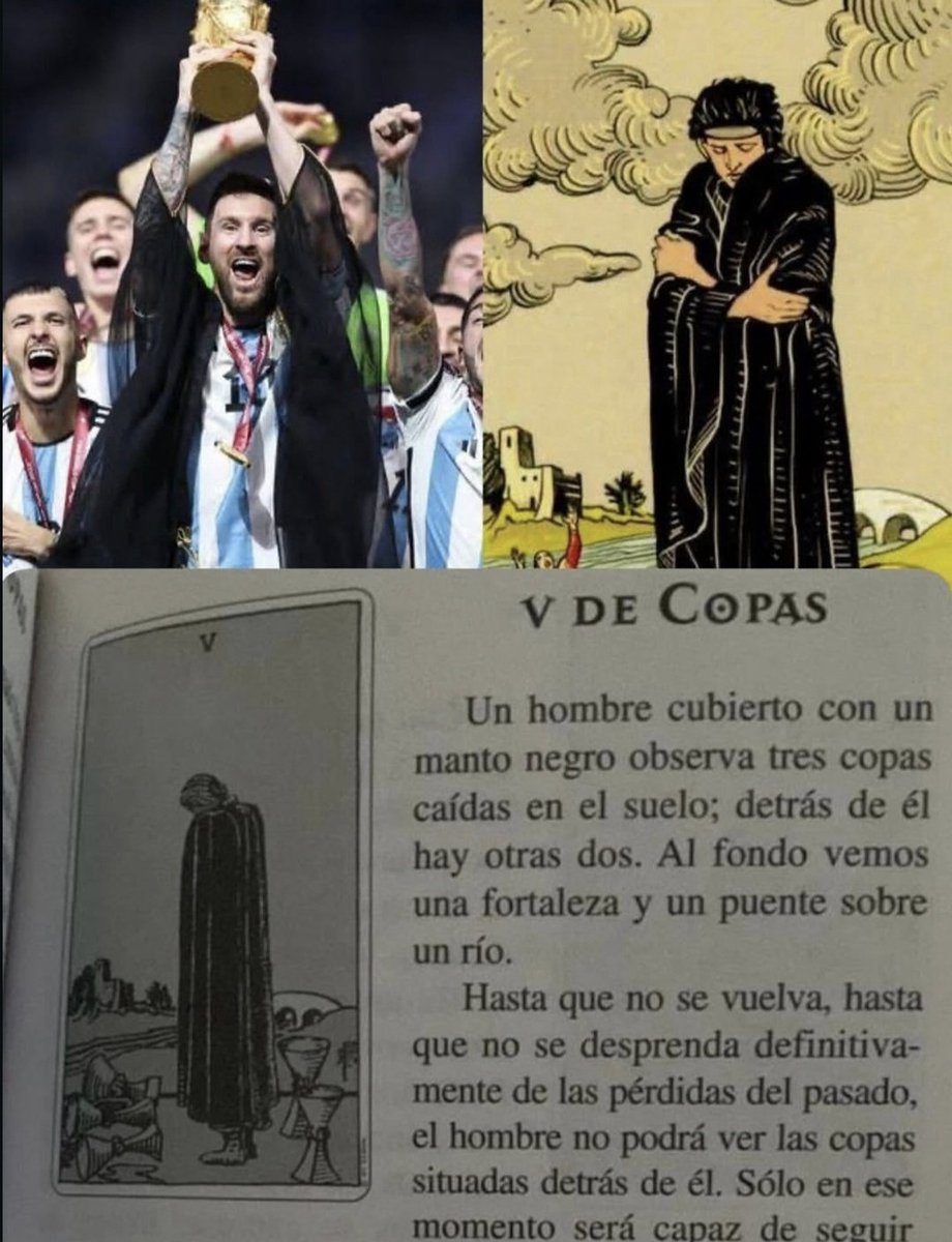 inforeald's tweet photo. Todavía me sigo preguntando por que le toco el 5 de copas esa noche a Messi. El destino es increíble. https://t.co/G3gCTuz7H4