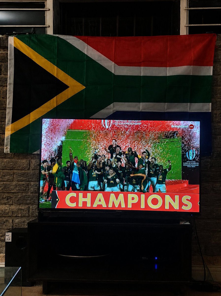 TheReal_All's tweet photo. @SAJuniorRugby are back-to-back world champions🏆🏆 

To make it more impressive, they did it without key players in Norton, Siyaya, Moyo and Giliomee💪🏼

Even at this level, their depth is scary https://t.co/DwZe2YseQT