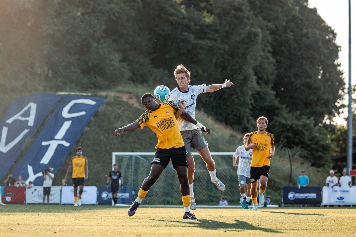 AshevilleCitySC's tweet photo. Two matches between the squads so far with nothing to separate them. Round 3 coming tomorrow. 🥊

🆚 Appalachian FC
📍 Townebank Stadium
⏰ 7:30 PM
📺 Sportsengine
#BelongBelieveBeBlue https://t.co/O8QKXvsOsp