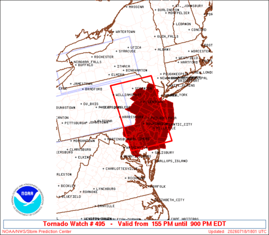 MeteoMark's tweet photo. The Area bounded by Harrisburg PA, Williamsport PA, and Scranton PA are in the Tornado Watch box, but not currently included in the official Tornado Watches (valid until 9pm)... but that may change.
#PAwx #NEPA #wxtwitter #wxX https://t.co/i20kBFYiEu