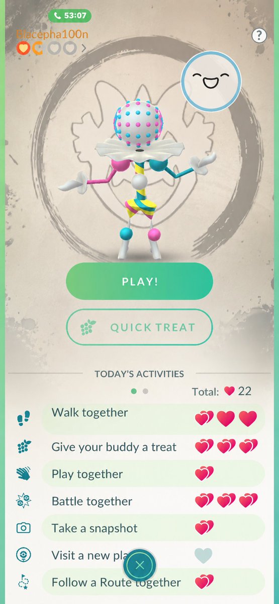 KESHINOVA's tweet photo. Can our background buddies have their background on the buddy screen 😍  giving more incentive to grind for background pokemon 🤣 #pokemon #pokemongo #niantic #scopely #mobilegaming #update #background https://t.co/Duk712DJir